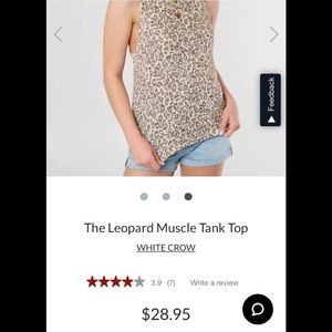 White Crow animal print tank top